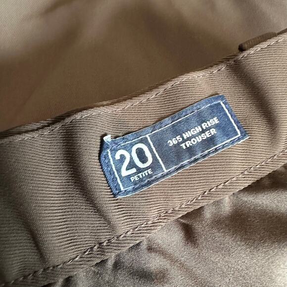Gap 365 High Rise Trousers Terra Brown 20 Petite - Picture 6 of 13
